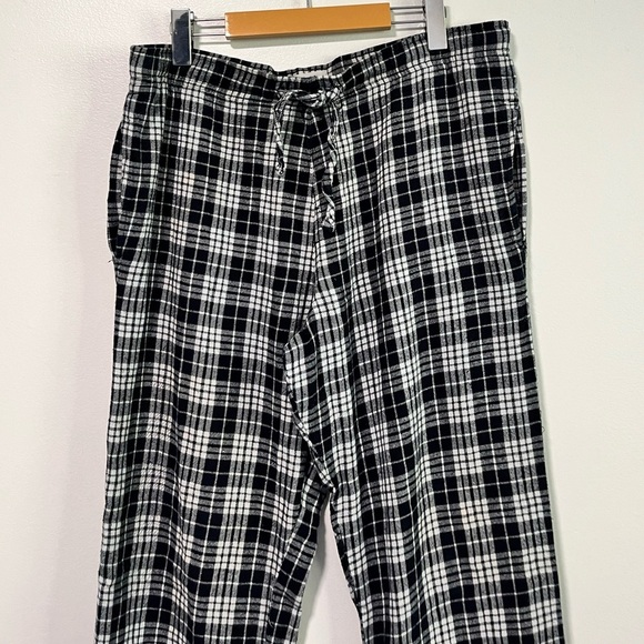 Old Navy Men’s Plaid Flannel Lounge Pants – Black & White, Size M - Picture 10 of 13